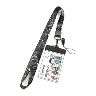 สายคล้องคอ สายคล้องบัตร ที่ใส่บัตร สายห้อยบัตร ซองใส่บัตร พร้อมสายคล้องคอ ลาย SNOOPY BLACK TEAM สวยงามน่าใช้ MANOPNEST