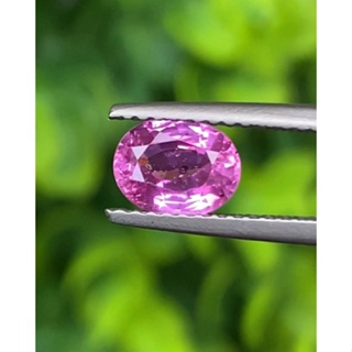 พลอย ชมพู พิ้ง แซฟไฟร์ (Pink Sapphire) 1.08 กะรัต (Cts.) ดิบ (Unheated) พร้อมใบเซอร์ พลอยแท้ อัญมณีมงคลประจําวันเกิด เคร