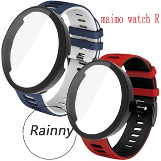 เคส Maimo Watch R Strap GPS Smartwatch Maimo R Strap สายซิลิโคน + เคส Pc ฟิล์มป้องกัน เคสนาฬิกา Pc ฝาครอบพีซี ฟิล์มกระจกนิรภัย อุปกรณ์เสริมสําหรับเปลี่ยนสายนาฬิกา