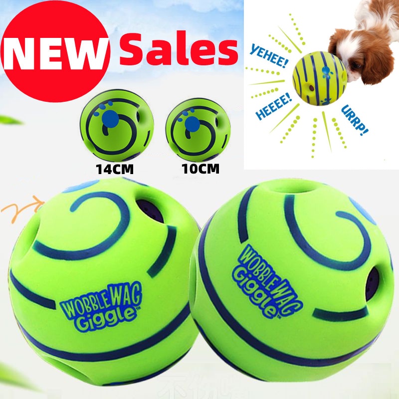 🔥🔥🔥🔥🔥🔥Wobble Wag Giggle Glow Ball ของเล่นสุนัขแบบโต้ตอบเสียงหัวเราะคิกคักเมื่อสัตว์เลี้ยงม้วนหรือเขย