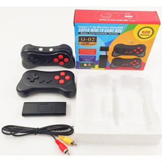 super mini tv game box (620gameอัฟใหม่)​ครบชุดพร้อม​เล่น​ จอยไร้สาย