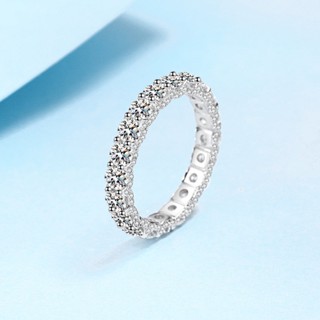 2.1ct moissanite diamond listring แหวนเพชรโมอิส แบบเต็ม สีเงิน 925