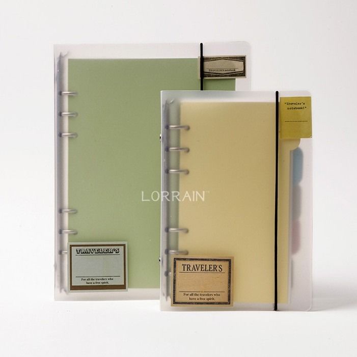 [Binder] A5/A6 Frosted Translucent PP Strap Binder 6-Hole Binder Notepad