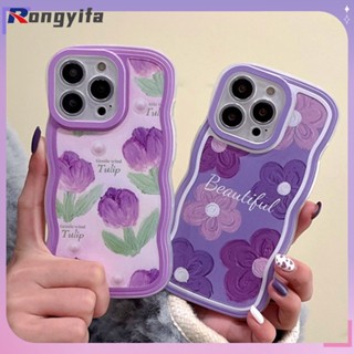เคสโทรศัพท์มือถือ ลายดอกทิวลิป สีม่วง สไตล์โรแมนติก สําหรับ Vivo Y50 Y30 Y35 Y22 Y22S Y21 Y21S Y21A Y21T Y33T Y33S Y20 Y20i Y20S Y20A Y20T Y16 Y02S Y01 Y17 Y15 Y15S Y15A Y13 Y12 Y11 Y12S