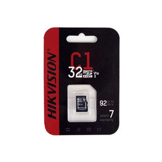 Hikvision 32GB TF Card MicroSD Memory Card HS-TF-C1(S)/32G/Adapter f IP Camera รับประกัน 7 ปี