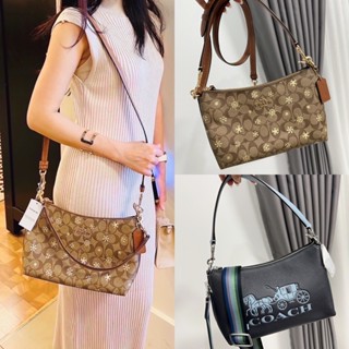 🎀 (สด-ผ่อน) กระเป๋าสะพายสีดำรถม้า 10 นิ้ว CE586 CE585 Clara Shoulder Bag With Horse And Carriage