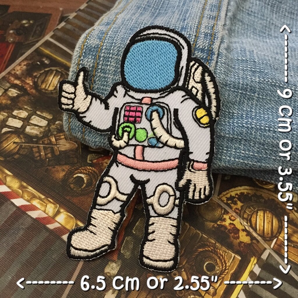 มนุษย์อวกาศ Space ตัวรีดติดเสื้อ อาร์มรีด อาร์มปัก ตกแต่งเสื้อผ้า หมวก กระเป๋า แจ๊คเก็ตยีนส์ Nasa Em