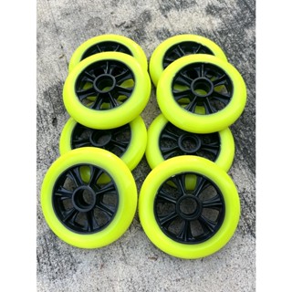 Race Wheels, Narrow wheels size 110x22mm with Hard 85A, qty 8 wheels per set