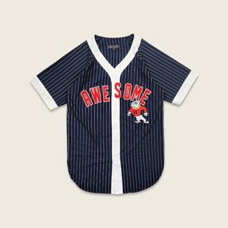 Baseball Bulldog Dress  ไฮบริดเบสบอลเดรส สีกรมท่า(Navy)WD-367-NA