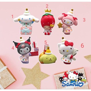 โมเดล Sanrio ชุด Christmas มาพร้อมของขวัญน่ารักทุกแบบ ชุดละ 6 ตัว ขนาด 4-5 cm