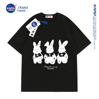 เสื้อยืดแขนสั้น พิมพ์ลาย NASA พรีเมี่ยม แฟชั่นฤดูร้อน สําหรับผู้ชาย และผู้หญิงเสื้อยืด _45