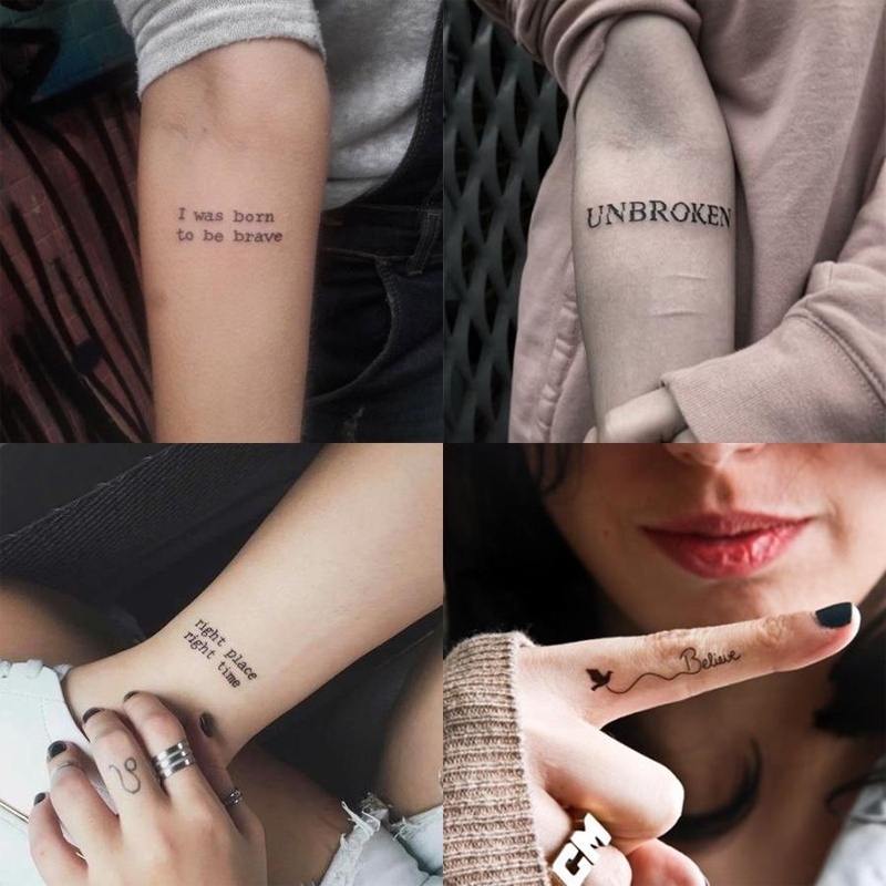Irislove สติกเกอร์รอยสัก ลายตัวอักษรภาษาอังกฤษ ดาว หัวใจ กันน้ํา เรียบง่าย สําหรับผู้ชาย ผู้หญิง 1 ชิ้น