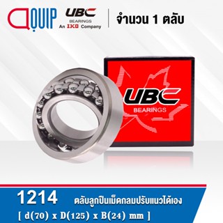 1214 UBC ตลับลูกปืนเม็ดกลมปรับแนวได้เอง ( SELF ALIGNING BALL BEARINGS ) เพลาตรง