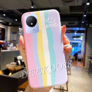 เคสโทรศัพท์มือถือ TPU แบบนิ่ม สีรุ้ง สําหรับ VIVO Y02 Y02S Y16 Y22S Y22 Y30 Y35 Y55+ Y55 Y75 Y77 V25e V25 Pro X80 Pro 4G 5G