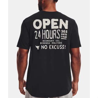 เสื้อยืด Under Armour Project Rock OPEN 24 HOURS Short Sleeve เสื้อยืด UA สินค้าแท้ 100%