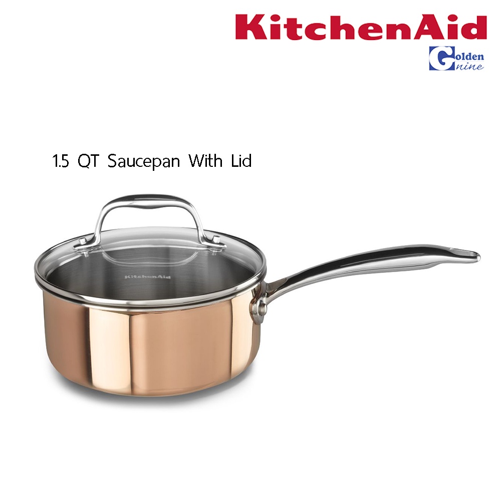 KitchenAid TriPly Saucepan With Lid หม้ออลูมิเนียมเคลือบ 3 ชั้น ความจุ
