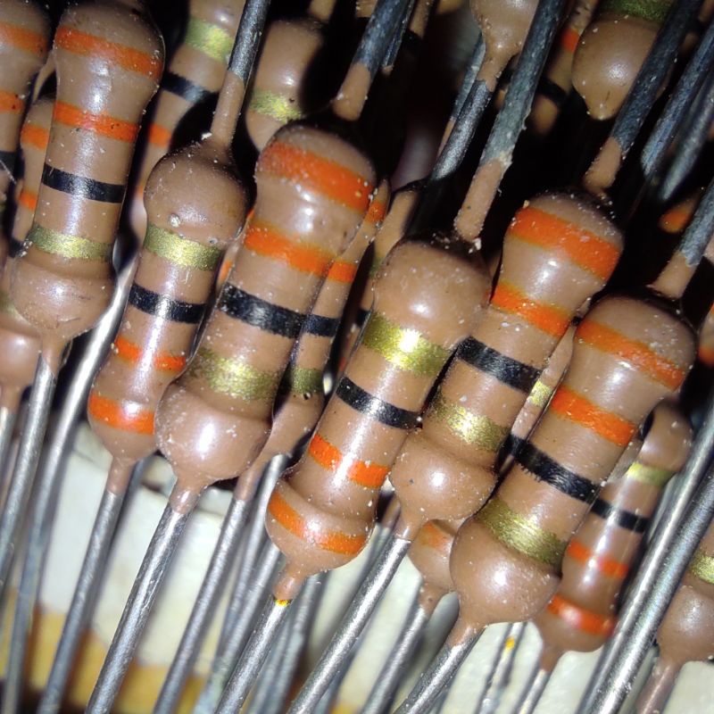 33R Resistor Vintage 1/2W 33ohm NOS คาร์บอนฟิล์มคาร์บอน Old School Audio หลอดวิทยุ 33 โอห์ม r ohmite