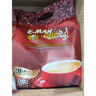 E-MAN ผลิตภัณฑ์โกโก้ผสมอินทผาลัมแบบซองและกาแฟผสมเห็ดหลินจือ 5 in 1 สินค้านำเข้าจากมาเลเซีย