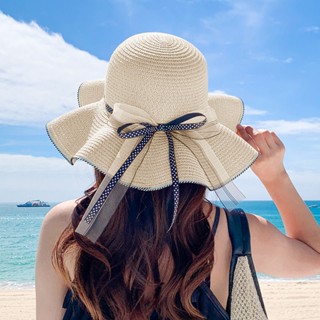 New Style 2023 wide brimmed hat Great for lady หมวกปีกกว้างชายหาด หมวกสานผู้หญิง ส่งทุกวัยจากเชียงราย