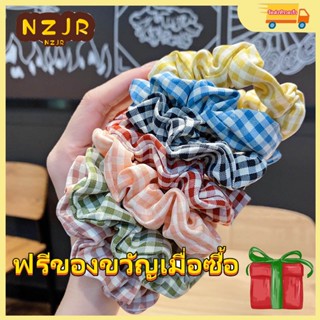 ※NZJR※ ยางรัดผม ลายสก๊อต ขนาดใหญ่ เครื่องประดับแฟชั่น สําหรับผู้หญิง