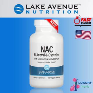 Lake Avenue Nutrition NAC, N-Acetyl Cysteine with Selenium &amp; Molybdenum, 600 mg 120 Veggie Capsules