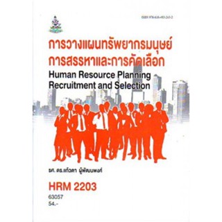 HRM2203 (HR202) 63057 การวางแผนทรัพยากรมนุษย์การสรรหาเเละการคัดเลือก