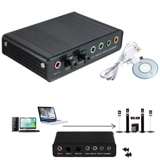 USB SOUND External Optical Audio 6 Channel 5.1 Sound Card Adapter For Laptop