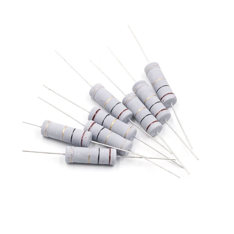 100 ชิ้น/ล็อต 3W Oxide Film Resistor 5% 1R ~ 1M 1.5R 4.7R 10R 22R 33R 47R 1K 100K 18 27 36 51 62 75 