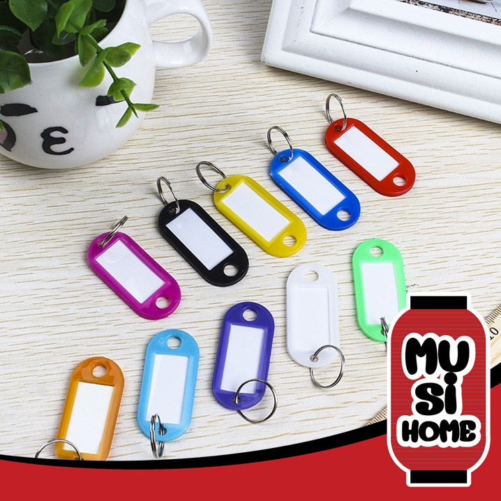 MUSI.HOME【ราคาถูก】พวงกุญแจป้ายชื่อ พวงกุญแจพลาสติก พวงกุญแจ ป้าย ID ป้ายแท็ก ป้ายห้อยกุญแจ ป้ายชื่อกุญแจ 1ชิ้น V60