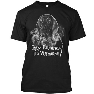 [COD] เสื้อยืดแขนสั้นลําลอง ผ้าฝ้าย 100% พิมพ์ลาย Ltd Edt My Patronus Is A Weimaraner Patrons Tagless 1