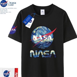 เสื้อยืดแขนสั้น พิมพ์ลาย Nasa แฟชั่นฤดูร้อน สําหรับผู้ชาย 2022