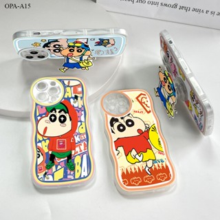 【ฟรี ที่วางโทรศัพท์】OPPO A15 A15S A16 A16K A16E A17 A17K A37 A37F NEO 9 A39 A57 A83 2016 เคสออปโป้ สำหรับ Soft TPU Clear Case การ์ตูน Crayon Shin เคส เคสโทรศัพท์ เคสมือถือ เคสนิ่ม Big Wave Shockproof Cover