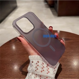 【Transparent soft edge+Matte hard backplane/Grey】เคส compatible for iPhone 12 13 14 Pro Max case acrylic hard case