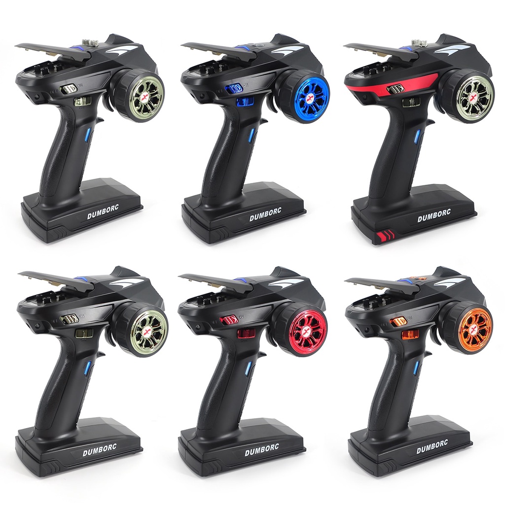 Dumborc X6 X4 X5 2.4G 6CH เครื่องส่งสัญญาณ W/ P6FG Gyro P6F ตัวรับสัญญาณไฟ LED สําหรับ 1/10 1/8 Craw
