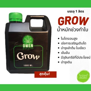 ปุ๋ยทำใบ Grow น้ำหมักเข้มข้น ปุ๋ยน้ำ กัญชา ใบเขียว ไนโตรเจนสูง ขนาด 1 ลิตร อินทรีย์ชีวภาพ น้ำหมักชีวภาพ กระท่อม ไม้ใบ