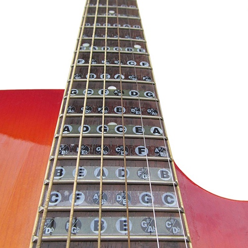 [B_398] Guitar Fretboard Note Decals Frets Map Sticker Beginner Learner