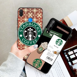 เคสโทรศัพท์มือถือ ซิลิโคนนิ่ม TPU กันกระแทก ลาย Starbucks สีดํา สําหรับ Huawei Mate 9 10 20 30 P20 P30 Lite Pro Y6P Y7A Y8P Y9S Y9 Prime 2019