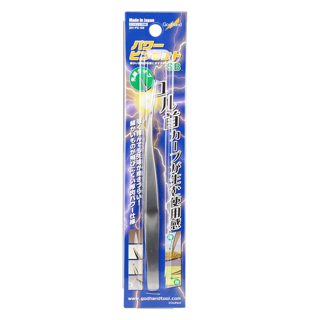 GodHand GH-PS-SB POWER TWEEZERS (TAPER) แหนบก็อดแฮนด์แท้