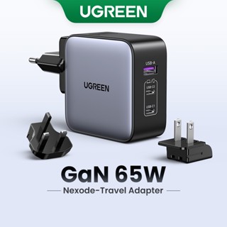 Ugreen ที่ชาร์จเร็ว 65W GaN PD 2C1A 2 Type C 1 USB A ปลั๊ก UK EU US สําหรับ Ipad Pro MacBook M1 iPhone 14 13 Pro Max iPhone 14 Plu 2021