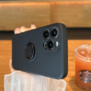 【Silicone case/Bracket case/Built-in flull/Black】เคส compatible for iPhone 7 8 plus x xr xs max 11 pro max 12 pro max 13 pro max 14 pro max case soft case