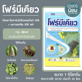 โฟร์บีเคียว (โพรพาโมคาร์บไฮโดรคลอไรด์ 10% + เมทาแลกซิล 15% WP) 1 กิโลกรัม