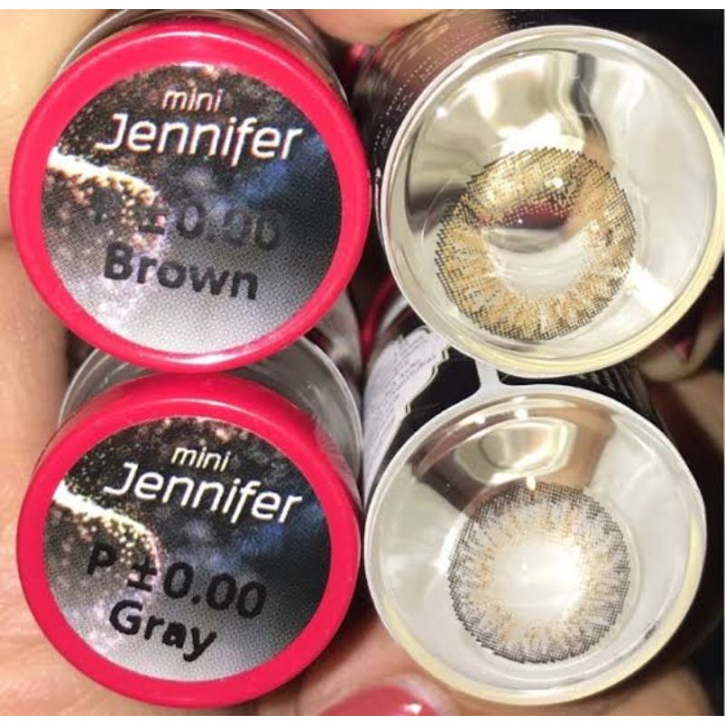 คอนแทคเลนส์ รุ่น Mini Jennifer สีเทา/ตาล Gray/Brown มีค่าสายตา (0.00)-(-4.00) เปลี่ยนแทนทุกเดือน