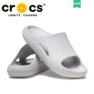 รองเท้า crocs แท้  MELLOW SLIDE รองเท้าแตะ พื้นนิ่ม ลายเมฆ มีลายไขว้ สไตล์ใหม่ เพื่อสุขภาพ 2023 #208392