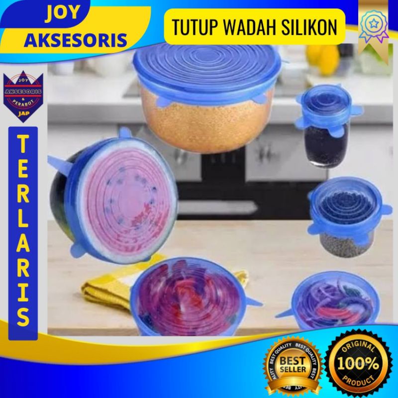 TUPPERWARE 6ชิ้น ฝาฝาอเนกประสงค์ซิลิโคนภาชนะใส่อาหารกระปุกตะกร้าเทปเทปแก้วขวดเครื่องเทศครัวขนมพลาสติ