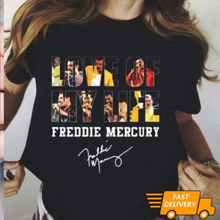 [COD] {พร้อมส่ง เสื้อยืดผ้าฝ้าย 100% พิมพ์ลาย Freddie Mercury Love Of My Life โอเวอร์ไซซ์ ไซซ์ XS-6XL ของขวัญคริสต์