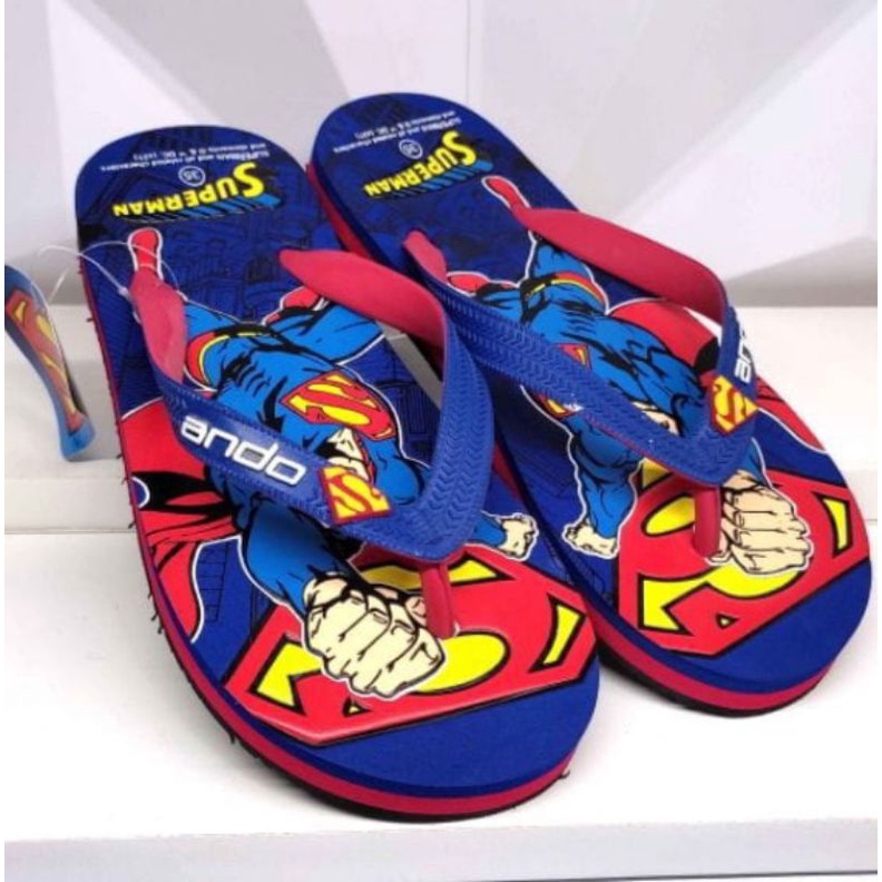 Ando รองเท้าแตะเด็ก Superman Character Original Ando รองเท้าแตะ
