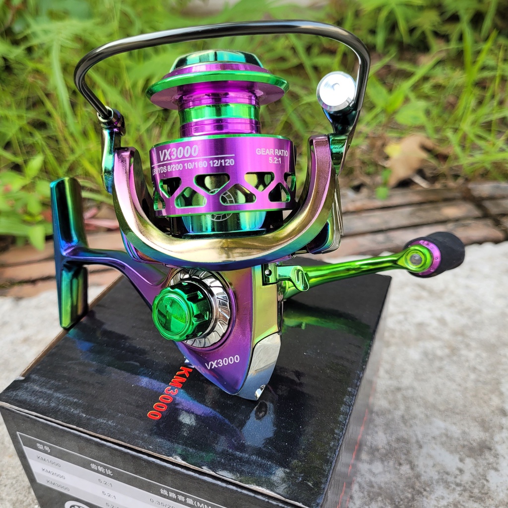 รอกตกปลาไททัน - VX 3000 รอกตกปลาล่อโลหะปูนขนาดกลาง Cool_Super Strong สําหรับพกพาปลา 8-12KG