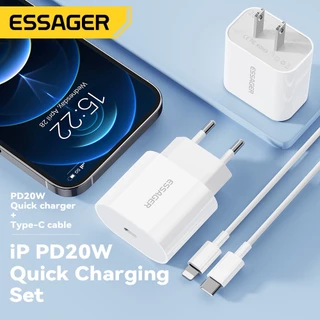 ชุดชาร์จเร็ว Essager PD20W สำหรับ iPhone 14 13 12 Pro Max (ปลั๊ก US/EU)