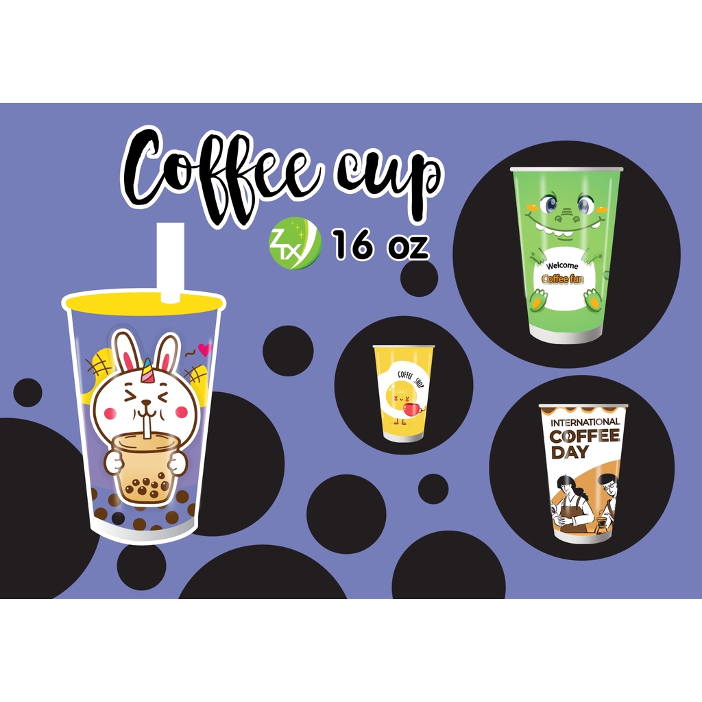 ZTX แก้วน้ำกระดาษ 16 oz. (1000pcs/ลัง)
