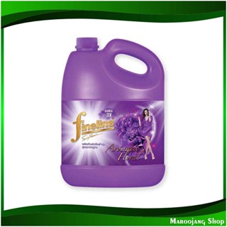 น้ำยาปรับผ้านุ่ม สูตรมาตรฐาน อโรมาติค ฟลอรัล สีม่วง Fabric Softener Standard Formula Aromatic Floral Purple 3500 มล. ไฟน